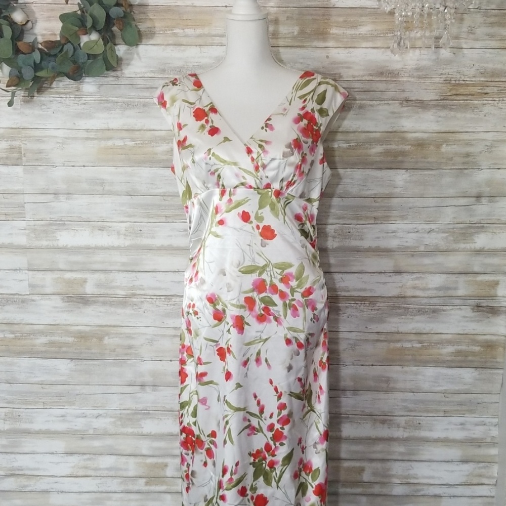 Maggie L Watercolor A Line Dress Size 14
